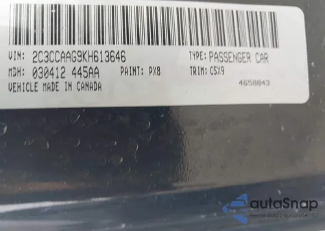 2019 Chrysler 300 Touring из США, поврежденный, VIN 2C3CCAAG9KH613646